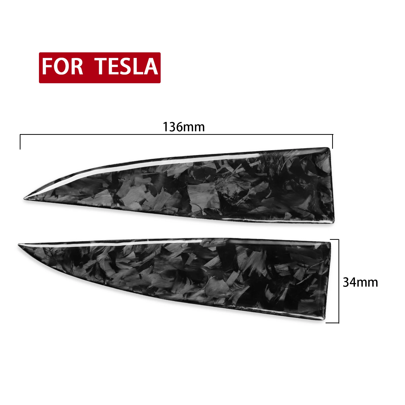 Для Tesla модель Y 2020 + модель 3 2017-2022 С кованым рисунком Приборная панель с обеих сторон Динамик Аудио Накладка Отделка салона автомобиля Наклейки Изображение 5 