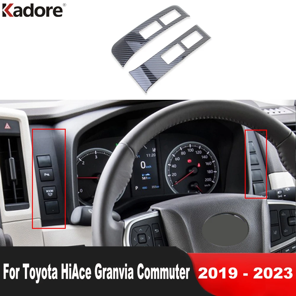 Для Toyota HiAce Granvia Commuter 2019 2020 2021 2022 2023 Карбоновая Внутренняя Панель Приборной Панели Автомобиля, Аксессуары Для Отделки Приборной Панели Изображение 0 