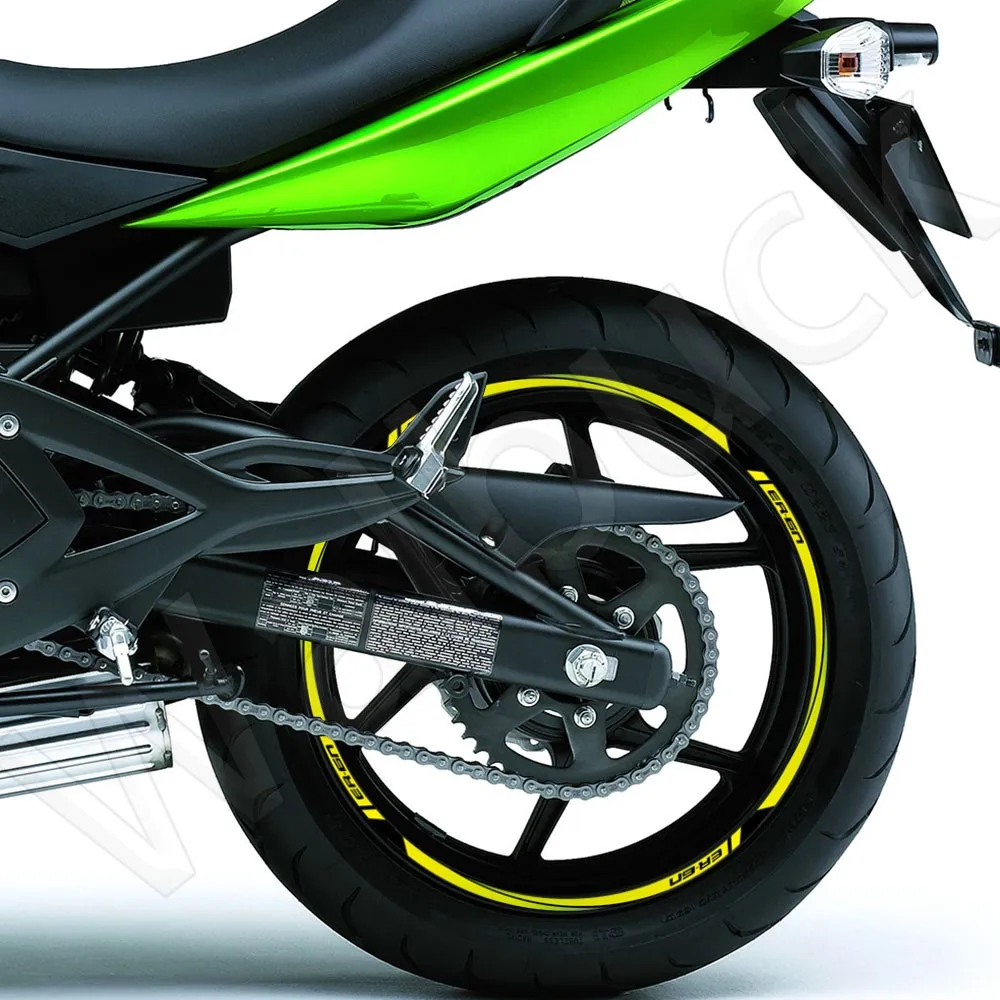 Для мотоцикла Kawasaki ER-6n Наклейка на колесо Гоночная Светоотражающая полоса, лента, наклейка на обод, шины, аксессуары Водонепроницаемые 2016 Изображение 2 