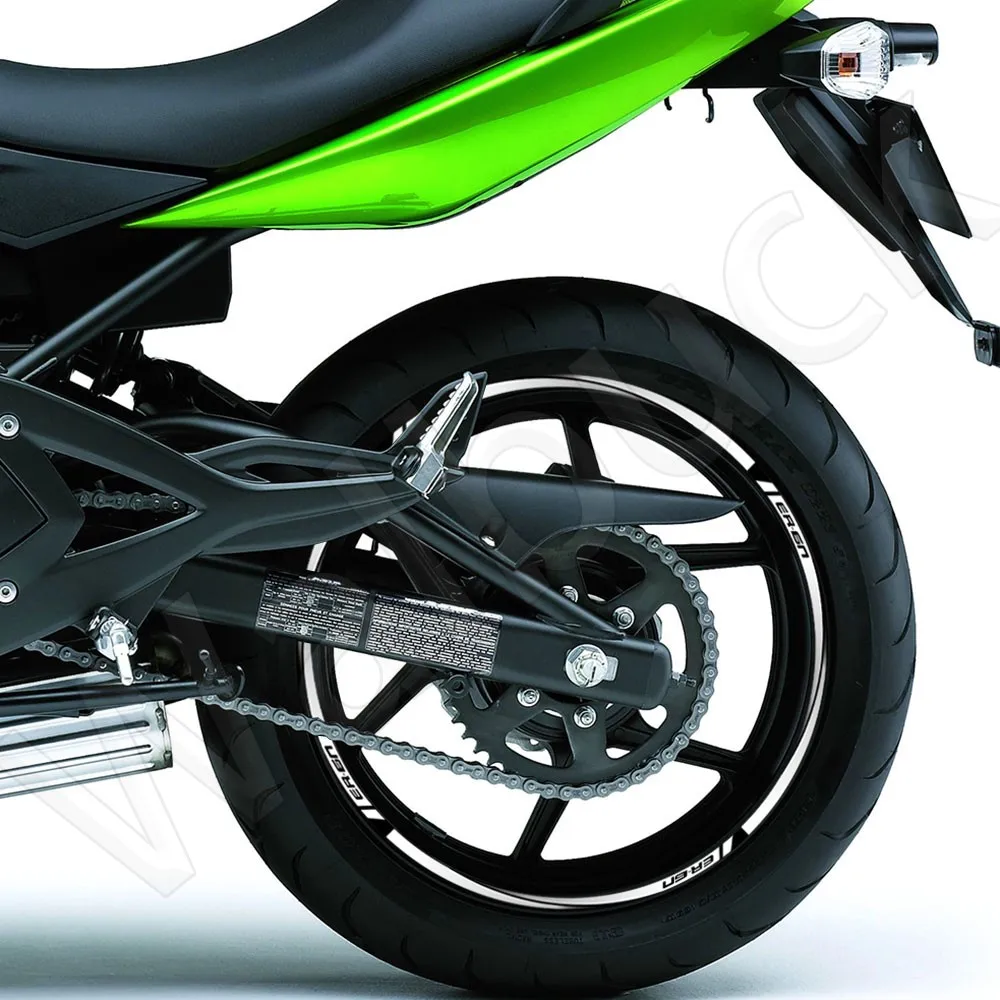 Для мотоцикла Kawasaki ER-6n Наклейка на колесо Гоночная Светоотражающая полоса, лента, наклейка на обод, шины, аксессуары Водонепроницаемые 2016 Изображение 3 