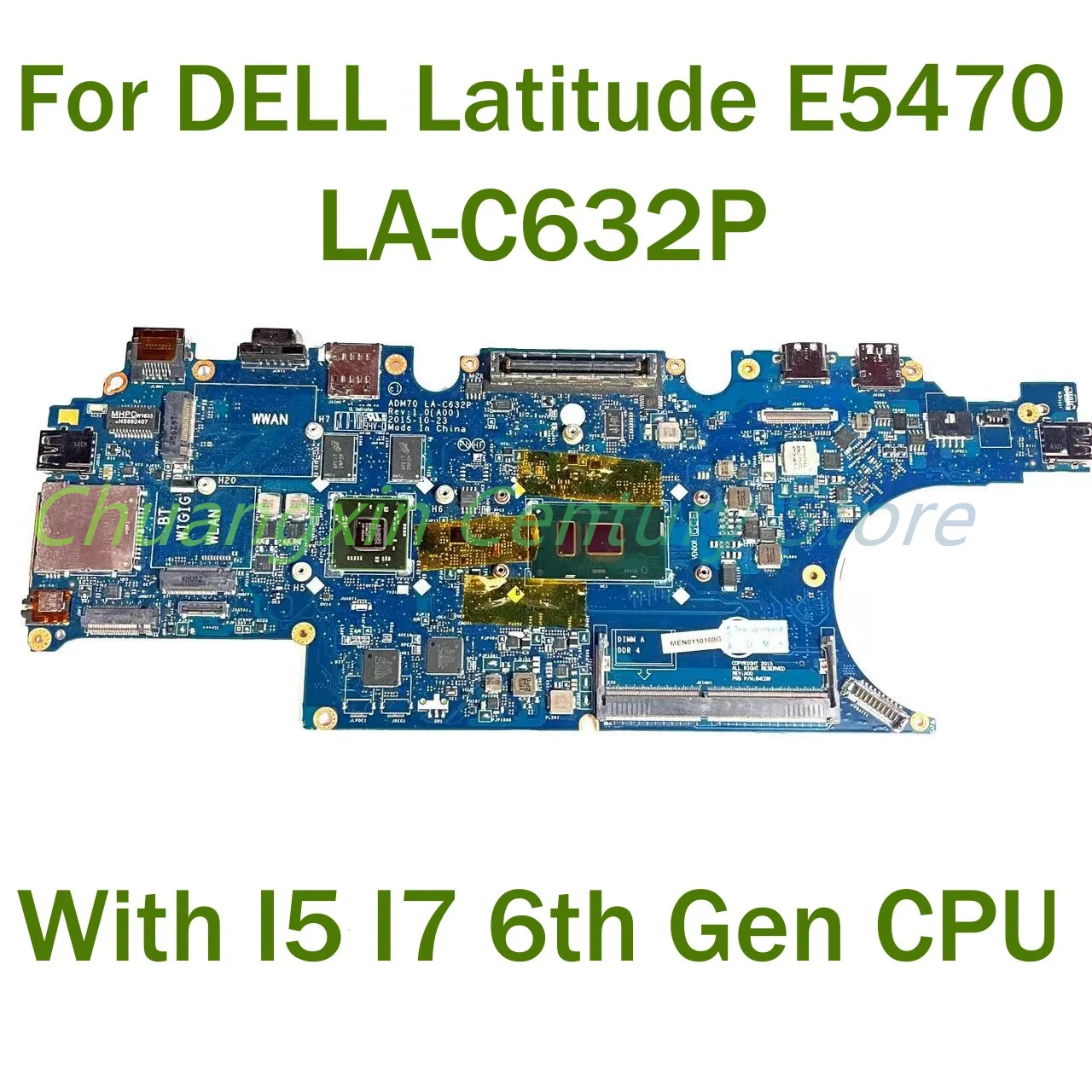 Для ноутбука DELL Latitude E5470 материнская плата LA-C632P с процессором I5 I7 6-го поколения 100% протестирована, полностью работает