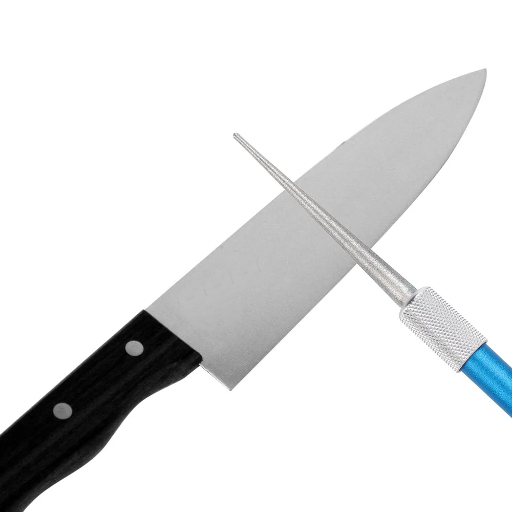 Для рыболовного крючка, ножа с алмазным покрытием, точильного камня из углеродистой стали, точилки для ножей, многоцелевого наружного инструмента, форма ручки из 1 предмета Изображение 5 