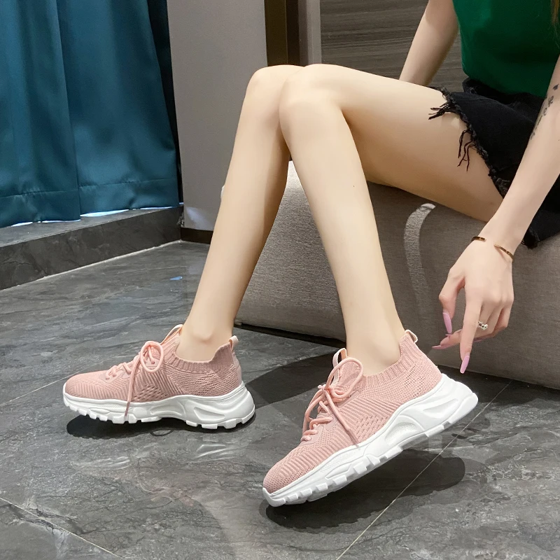 Дышащая повседневная обувь Damyuan, удобная сетчатая обувь, Модные женские кроссовки большого размера, легкая трендовая нескользящая обувь на плоской подошве. Изображение 2 