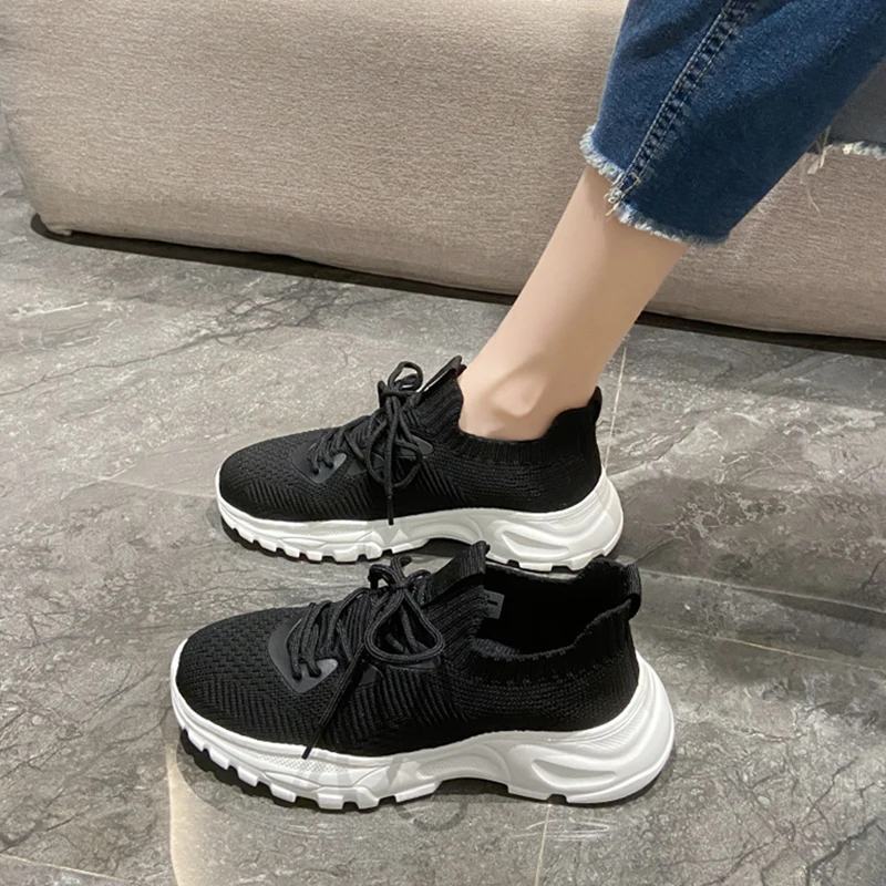 Дышащая повседневная обувь Damyuan, удобная сетчатая обувь, Модные женские кроссовки большого размера, легкая трендовая нескользящая обувь на плоской подошве. Изображение 3 
