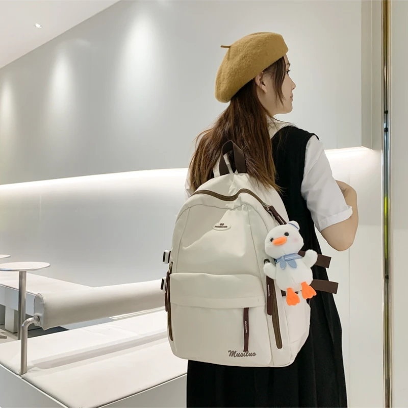 Женская дорожная сумка Kawaii с несколькими карманами, школьный ранец в японском стиле для девочек, новый модный женский рюкзак из водонепроницаемого нейлона с надписью 