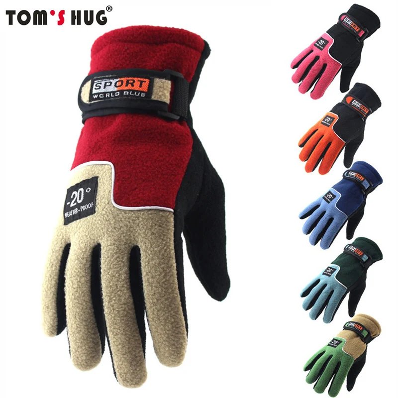 Женские велосипедные перчатки с защитой от замерзания, уличные спортивные перчатки Tom's Hug, пешие прогулки, Зимний велосипед, Ветрозащитные мягкие теплые перчатки для альпинизма