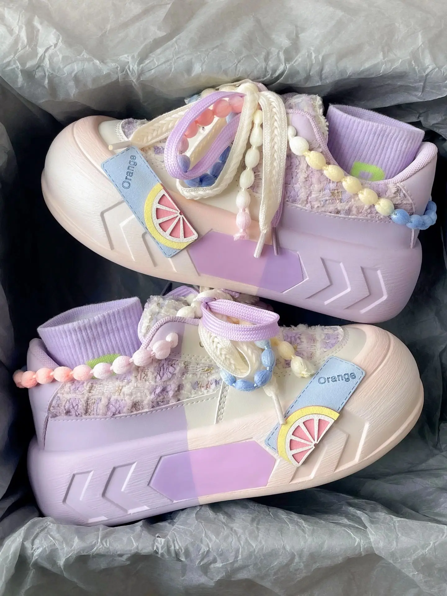 Женские туфли Sweet Macaron Lolita, потому что японские туфли Loli Fashion Street из искусственной кожи фиолетового цвета Изображение 0 