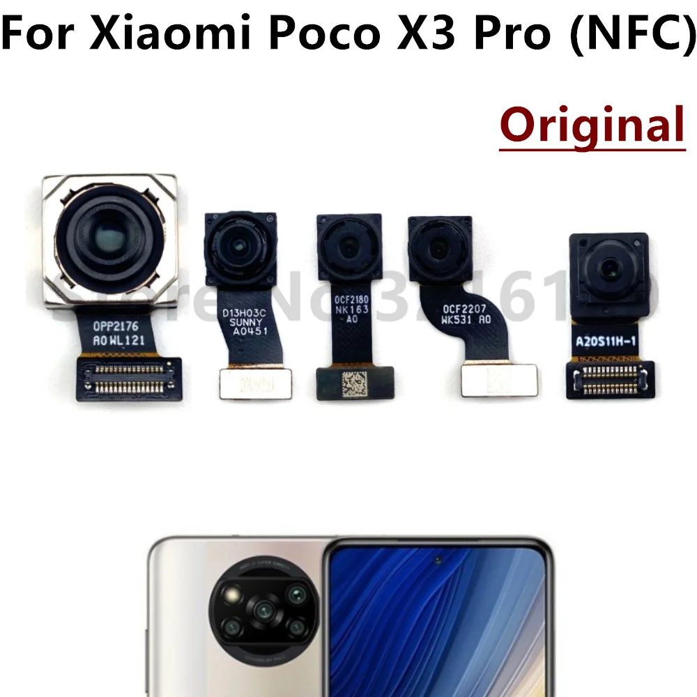 Задняя Камера Для Xiaomi Mi Poco X3 Pro NFC X3NFC Основная Макросъемка Сверхширокой Глубины Оригинальный Модуль Задней Камеры Запасные Части Изображение 0 