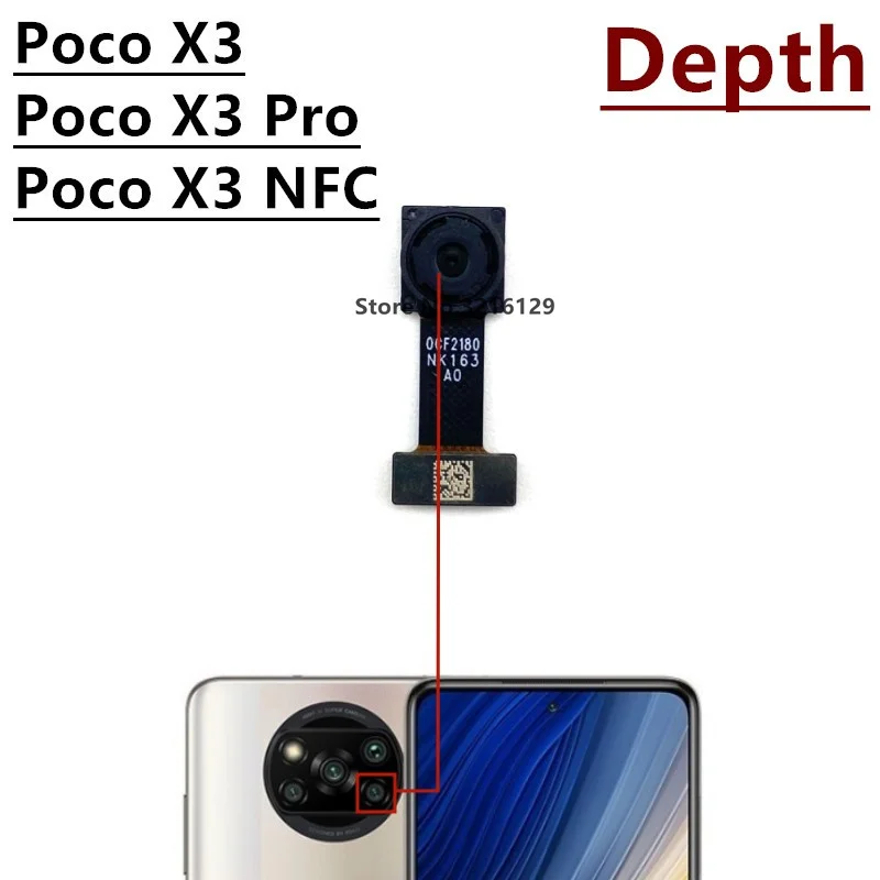 Задняя Камера Для Xiaomi Mi Poco X3 Pro NFC X3NFC Основная Макросъемка Сверхширокой Глубины Оригинальный Модуль Задней Камеры Запасные Части Изображение 1 