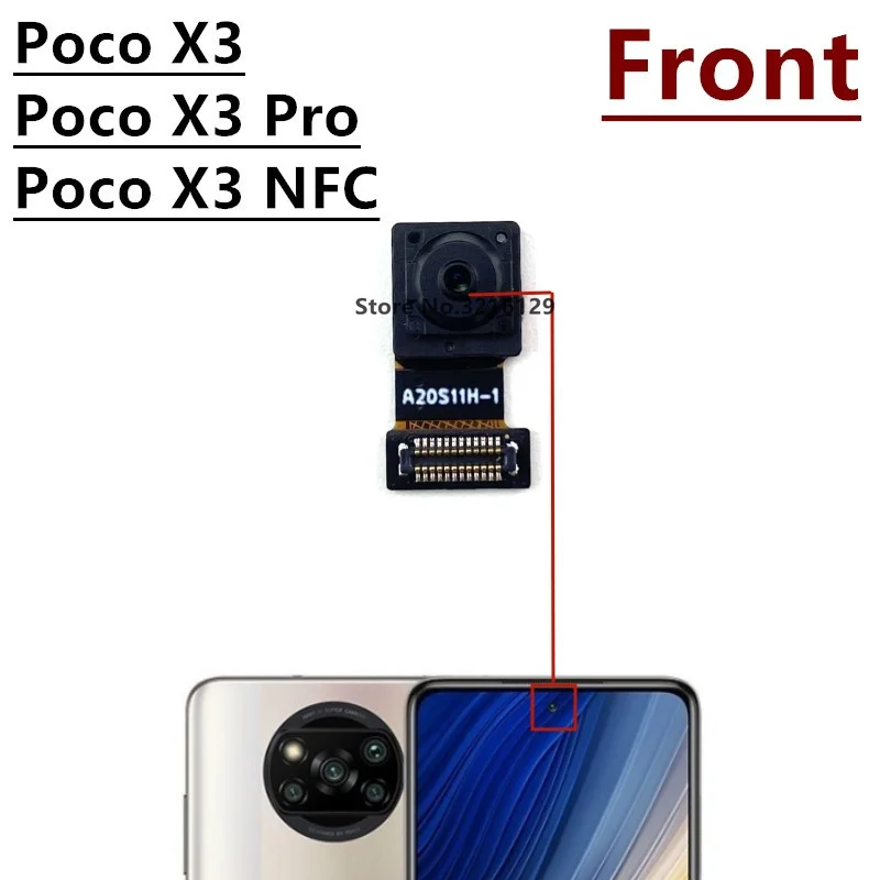 Задняя Камера Для Xiaomi Mi Poco X3 Pro NFC X3NFC Основная Макросъемка Сверхширокой Глубины Оригинальный Модуль Задней Камеры Запасные Части Изображение 2 