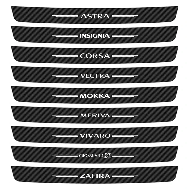 Защитная Наклейка на Порог Багажника Автомобиля для Opel Astra Insignia Mokka Corsa Vectra Meriva Crossland X Vivaro Zafire
