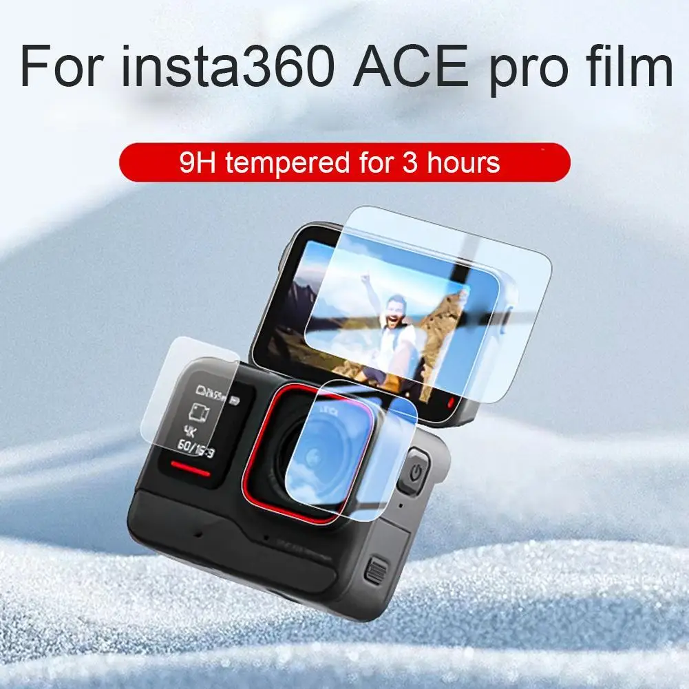 Защитная пленка из закаленного стекла 9H для Insta360 Ace, защитные пленки для экрана, защита объектива от царапин для Insta360 Ace Pro Film