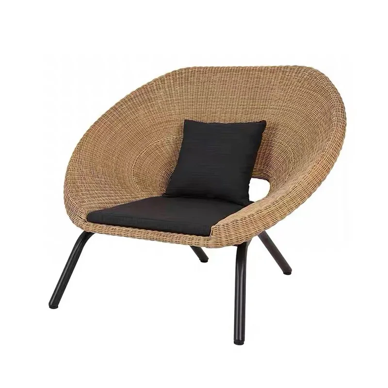 Индивидуальная комбинация уличных ротанговых диванов для отдыха во внутреннем дворе, сад, ротанговое кресло для отдыха на открытом воздухе, простое кресло для отдыха на открытом воздухе Изображение 4 
