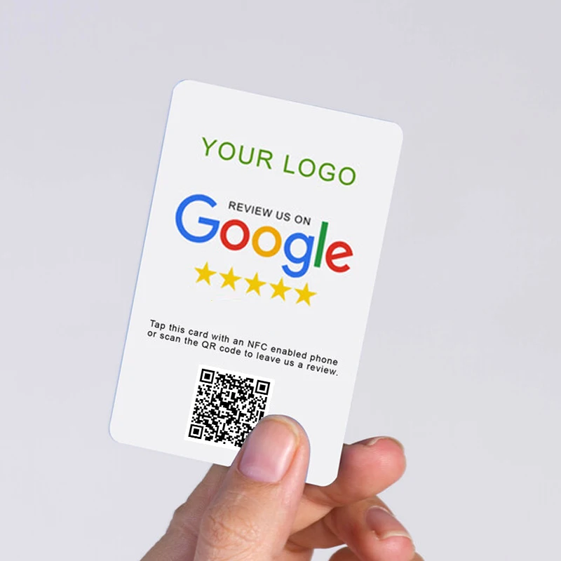 Индивидуальная печать отзывов в Google, карты NFC, увеличьте ваши отзывы, прочный ПВХ Материал