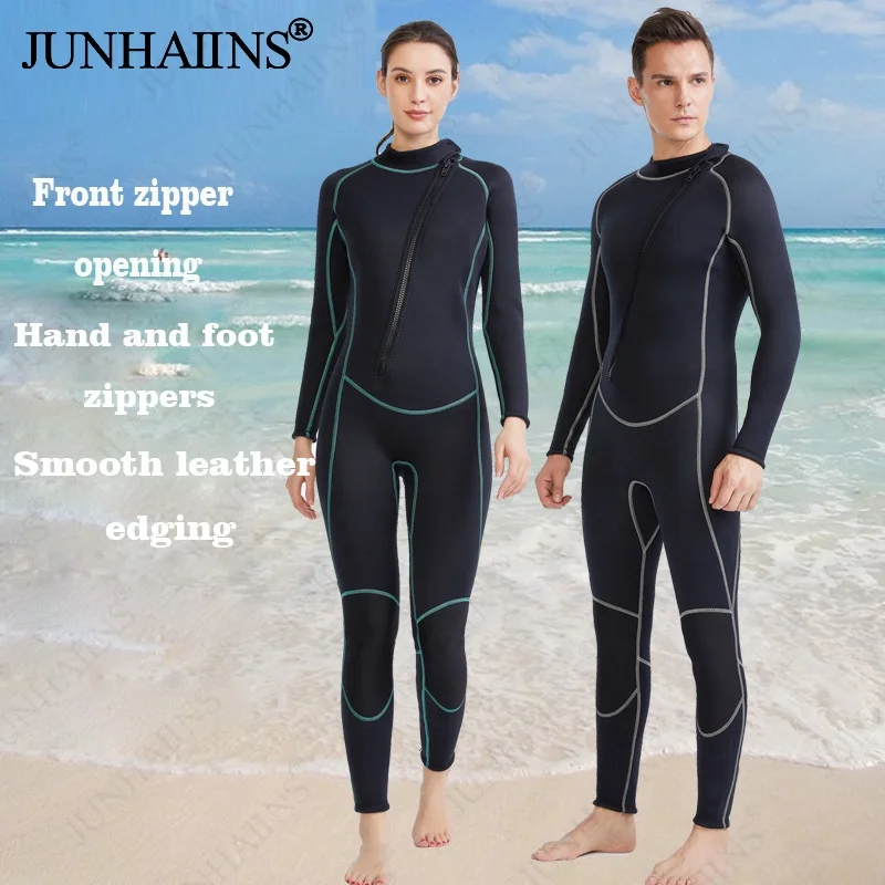 Интегрированный костюм для фридайвинга из хлоропреновой резины толщиной 3 мм, костюм для серфинга, рыбалки и охоты, теплый костюм для дайвинга с длинными рукавами, купальник