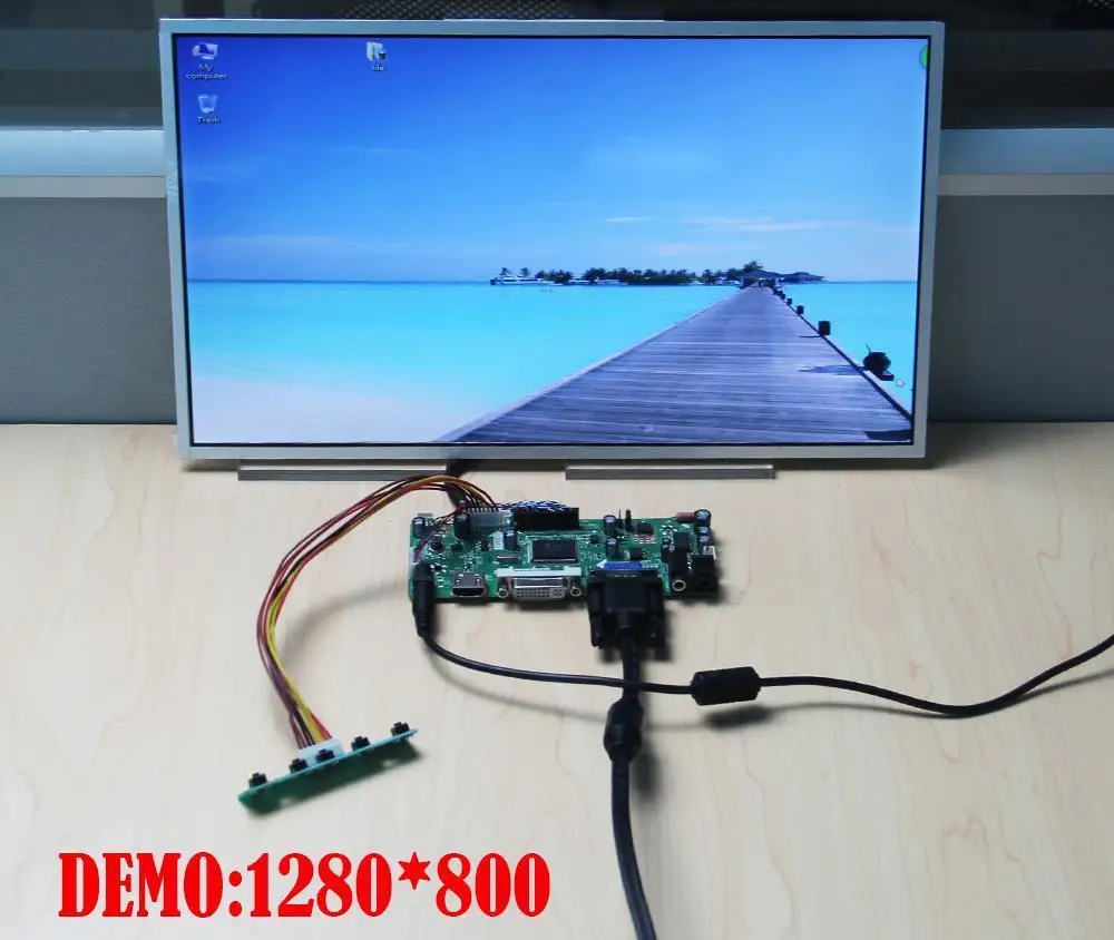 КОМПЛЕКТ ЖК-дисплея LED HDMI-совместимый для CLAA156WB13A 1366 × 768 экранная карта аудио VGA DVI LVDS M.NT68676 дисплей платы драйвера контроллера Изображение 5 