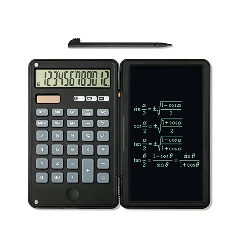 Калькулятор, 12-значный дисплей Настольные Калькуляторы со стираемым письменным столом, карманный калькулятор двойного питания на солнечной батарее Изображение 1 