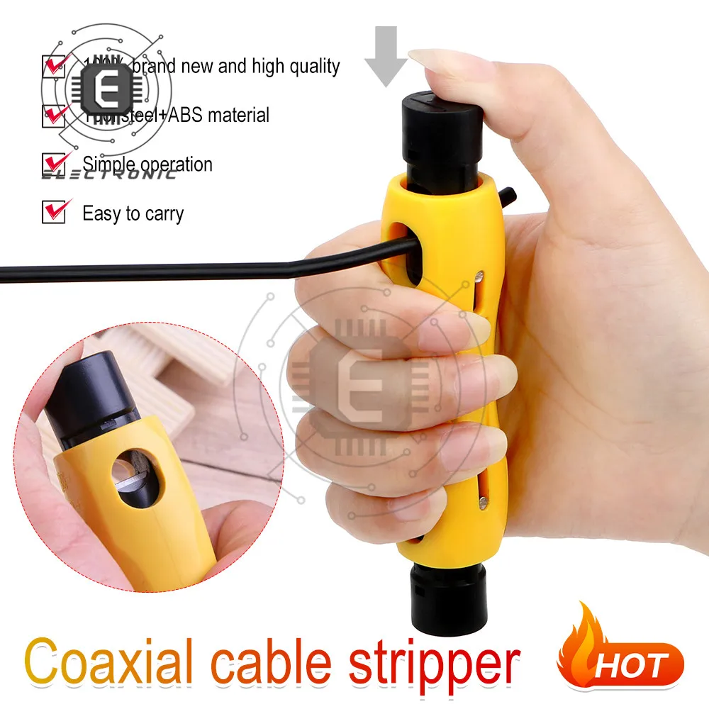 Коаксиальный кабель, Проволока, ручка, резак, Плоскогубцы для ручной зачистки, Инструмент для ремонта электрика Изображение 0 