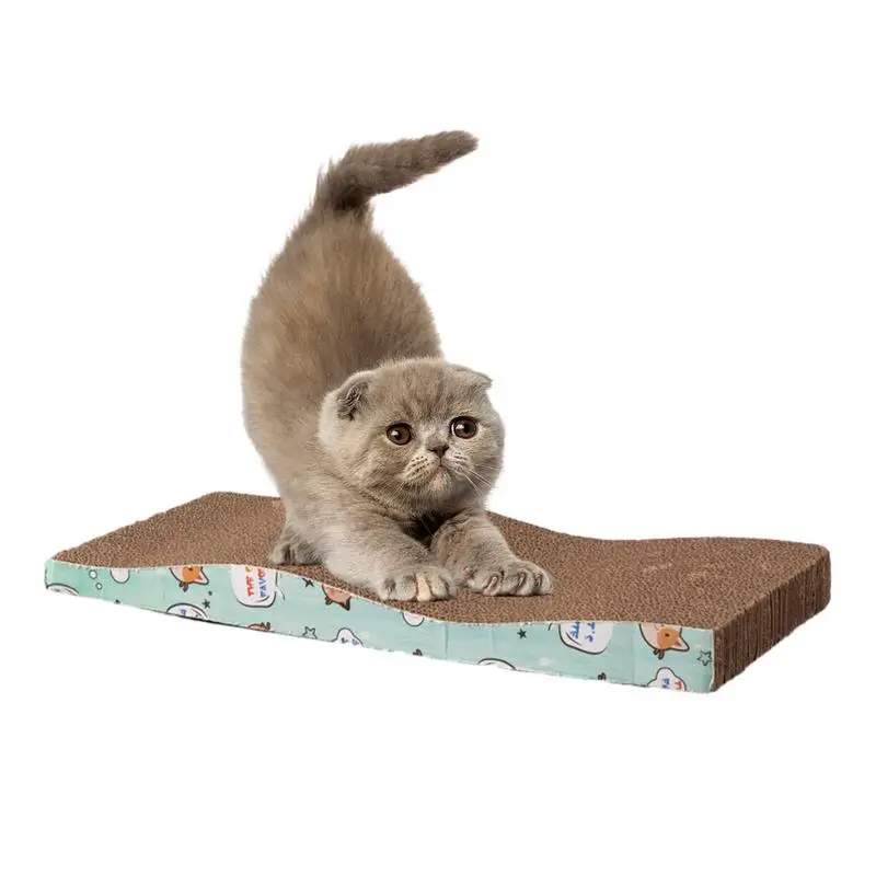 Когтеточка для кошек, двусторонняя картонная когтеточка для кошек, Многофункциональная когтеточка для кошачьего пола, скребок для кошек, защита диванных ковров