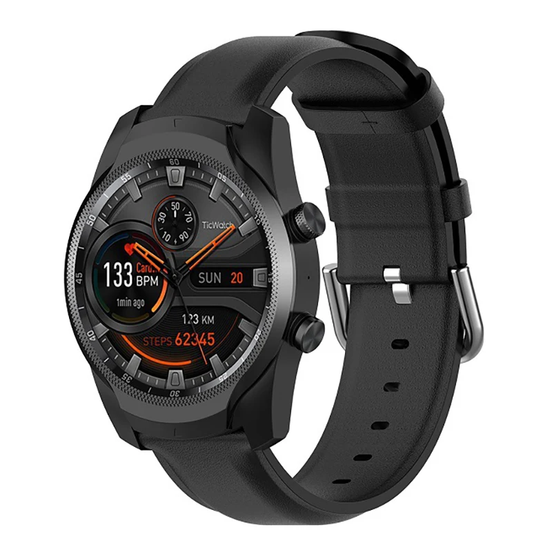 Кожаный ремешок на запястье для смарт-часов Ticwatch Pro 3/Pro 2020 Заменит браслеты для Ticwatch E2/S2/GTX Изображение 2 