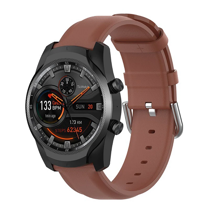 Кожаный ремешок на запястье для смарт-часов Ticwatch Pro 3/Pro 2020 Заменит браслеты для Ticwatch E2/S2/GTX Изображение 4 