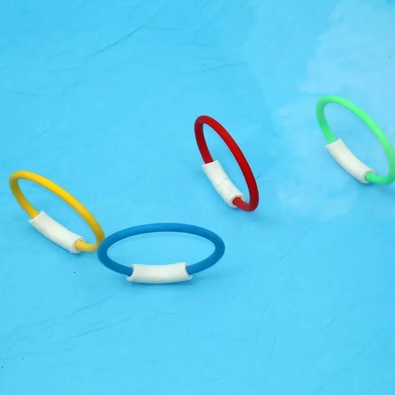 Кольца для подводного плавания в бассейне для детей, детские игрушки для водных игр, аксессуары Изображение 4 