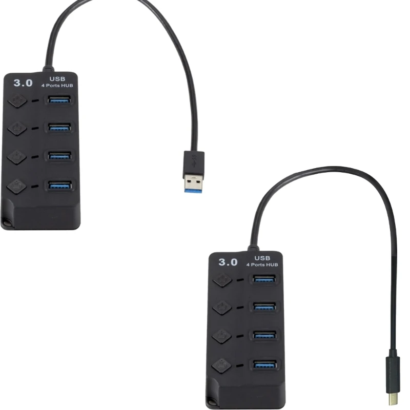 Концентратор USB / TypeC с 3 портами USB 2.0 и 1 USB-портом для универсального подключения T5EE