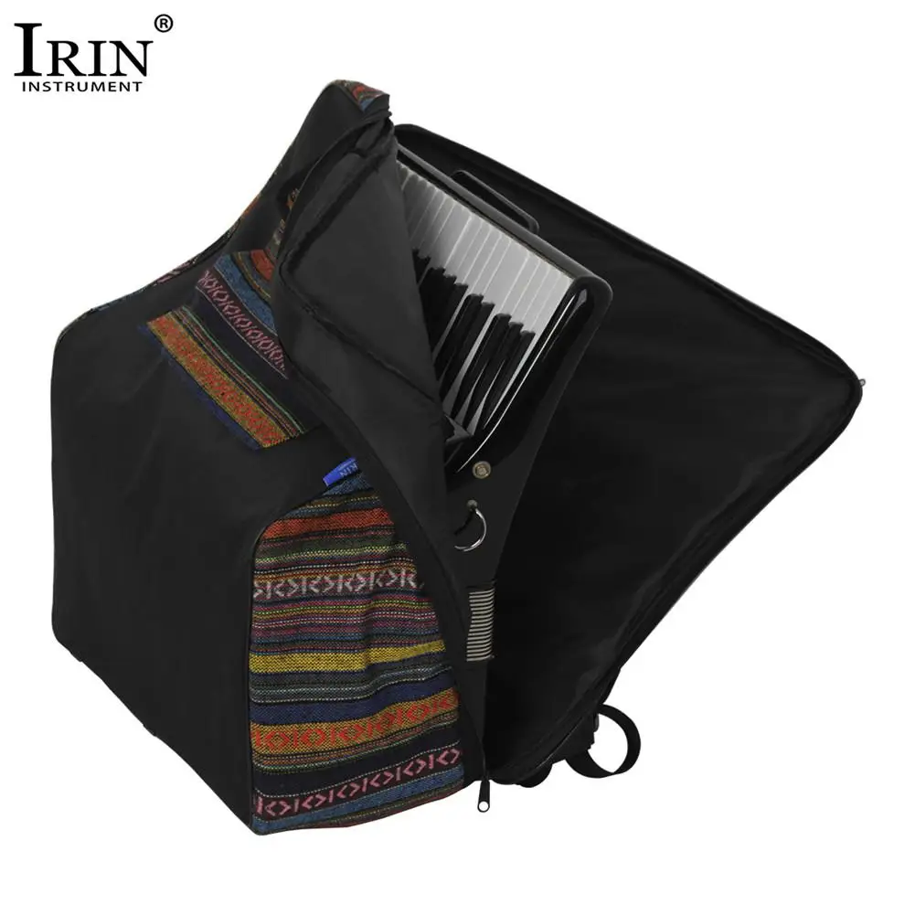 Концертная сумка для аккордеона IRIN IN-106 в национальном стиле, мягкий чехол на плечевой ремень, чехол для 48 басов, рюкзак для аккордеона на 120 басов.