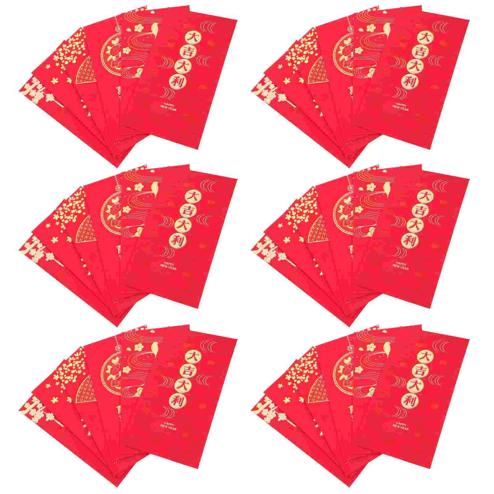 Красный конверт Новогодний Красный карманный Китайский Новый год Красные конверты Красная сумка Весенний фестиваль Свадьба День рождения Красные конверты Изображение 4 