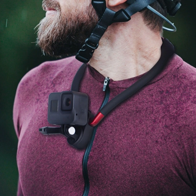 Крепление спортивной камеры на шею, универсальный держатель для ленивого телефона, совместимый с камерами Hero 10 9 8 7 серии и 360 Изображение 5 
