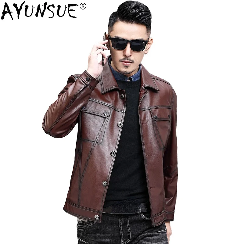 Куртка из 100% натуральной воловьей кожи 2021, осенне-весенняя мода, мотоциклетные куртки Casaco Masculino Inverno Gm364