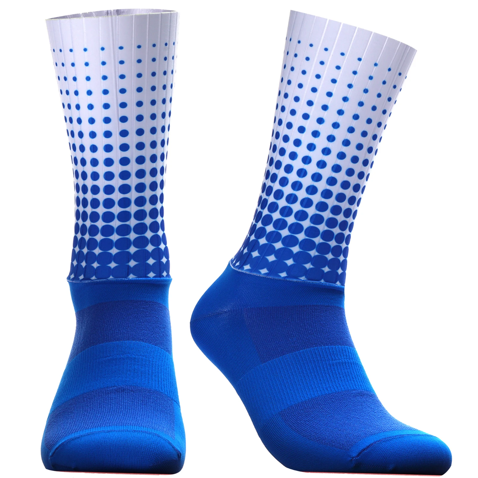 Летние Спортивные велосипедные носки в горошек в новом стиле, нескользящие силиконовые Профессиональные носки для гоночных велосипедов на открытом воздухе, Calcetines Ciclismo Изображение 1 