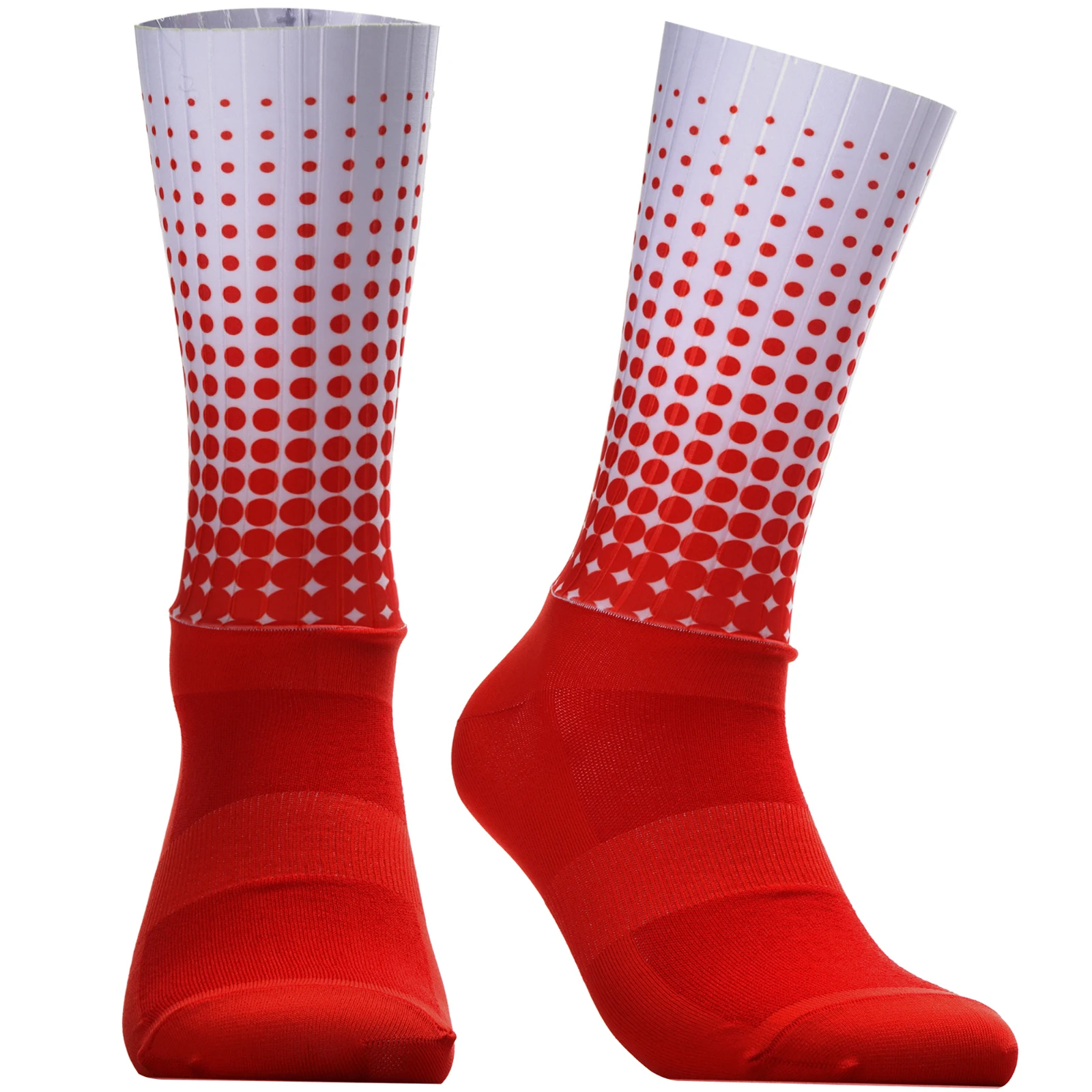 Летние Спортивные велосипедные носки в горошек в новом стиле, нескользящие силиконовые Профессиональные носки для гоночных велосипедов на открытом воздухе, Calcetines Ciclismo Изображение 2 