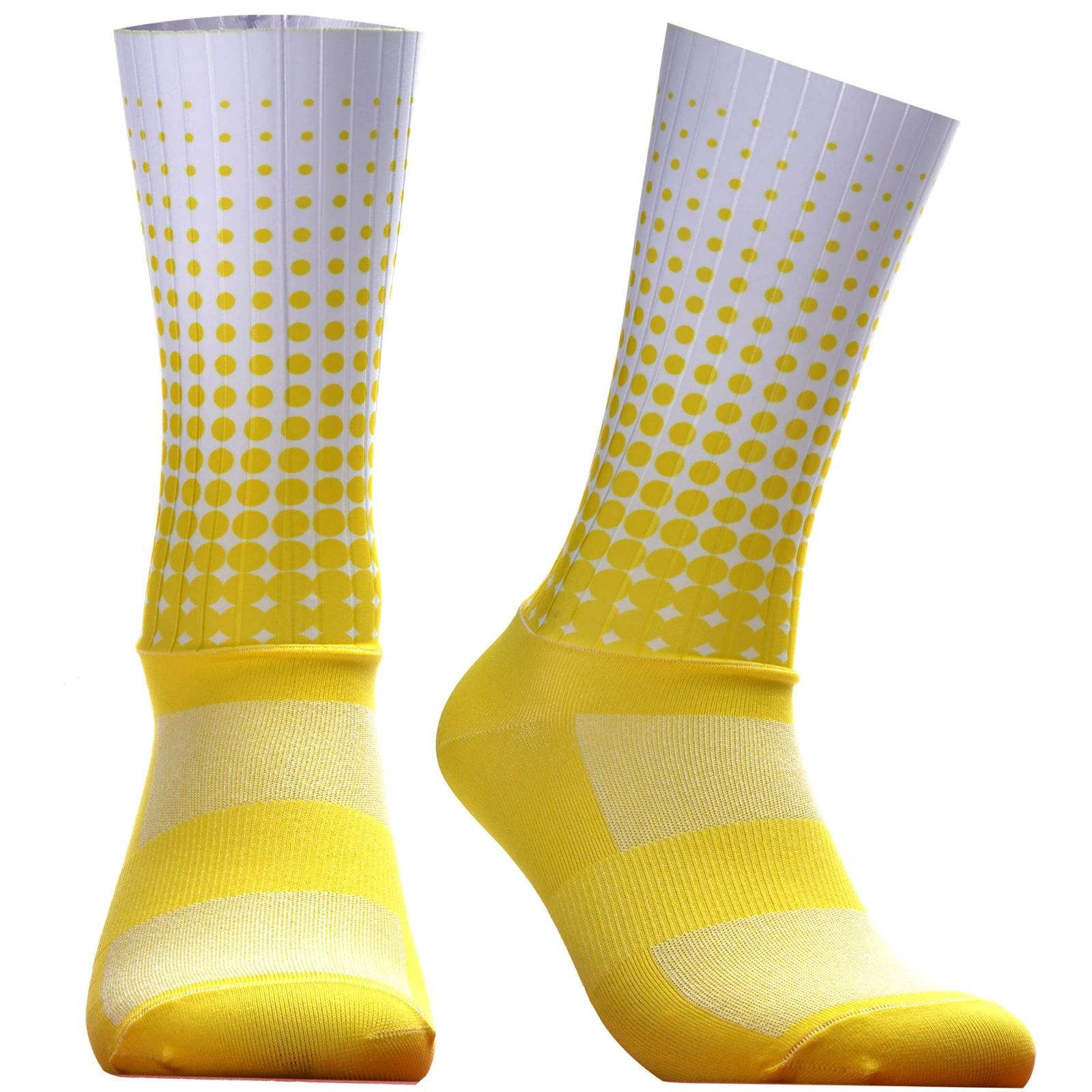Летние Спортивные велосипедные носки в горошек в новом стиле, нескользящие силиконовые Профессиональные носки для гоночных велосипедов на открытом воздухе, Calcetines Ciclismo Изображение 3 
