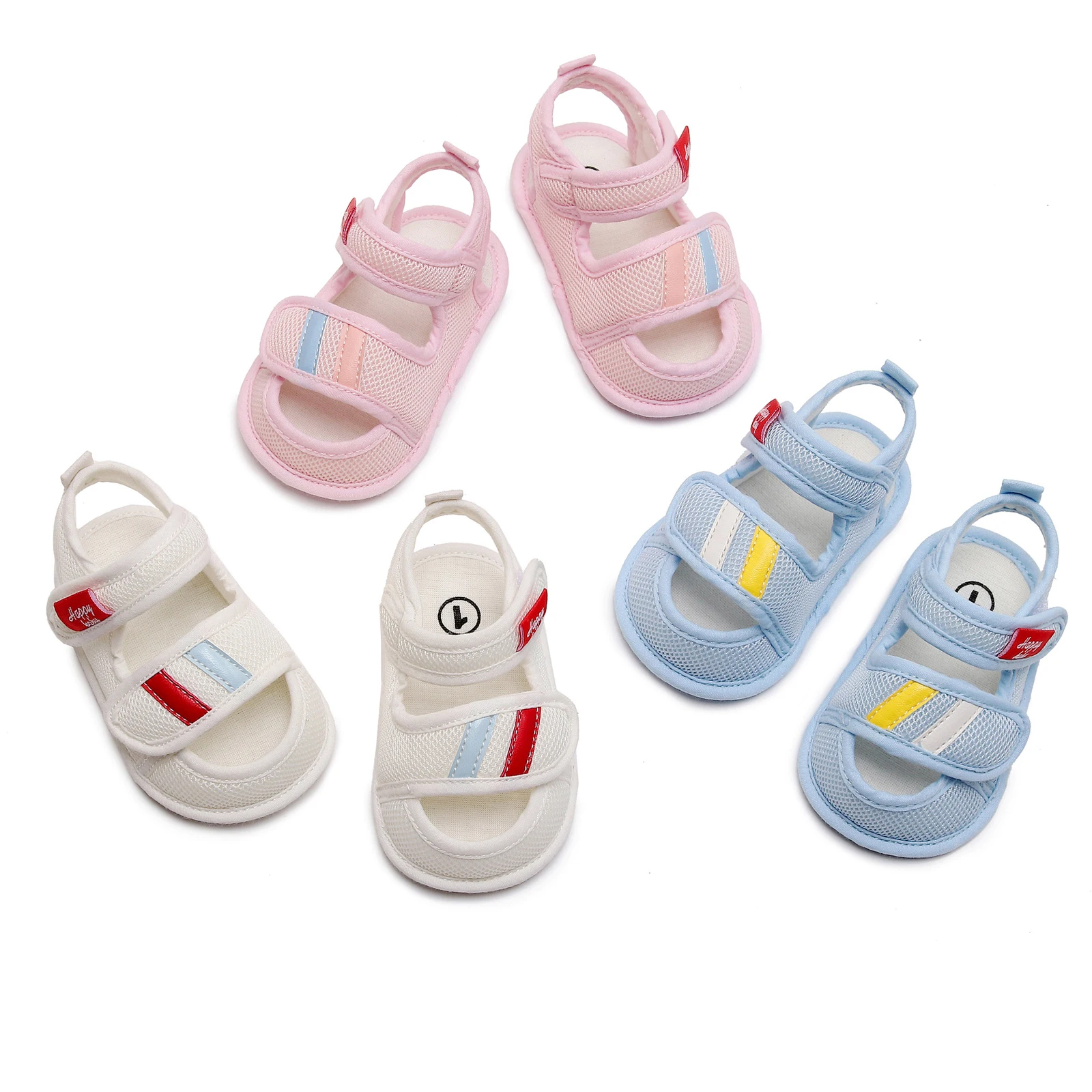 Летние повседневные сандалии для маленьких девочек, сетчатые туфли на нескользящей мягкой подошве для школьной вечеринки на открытом воздухе