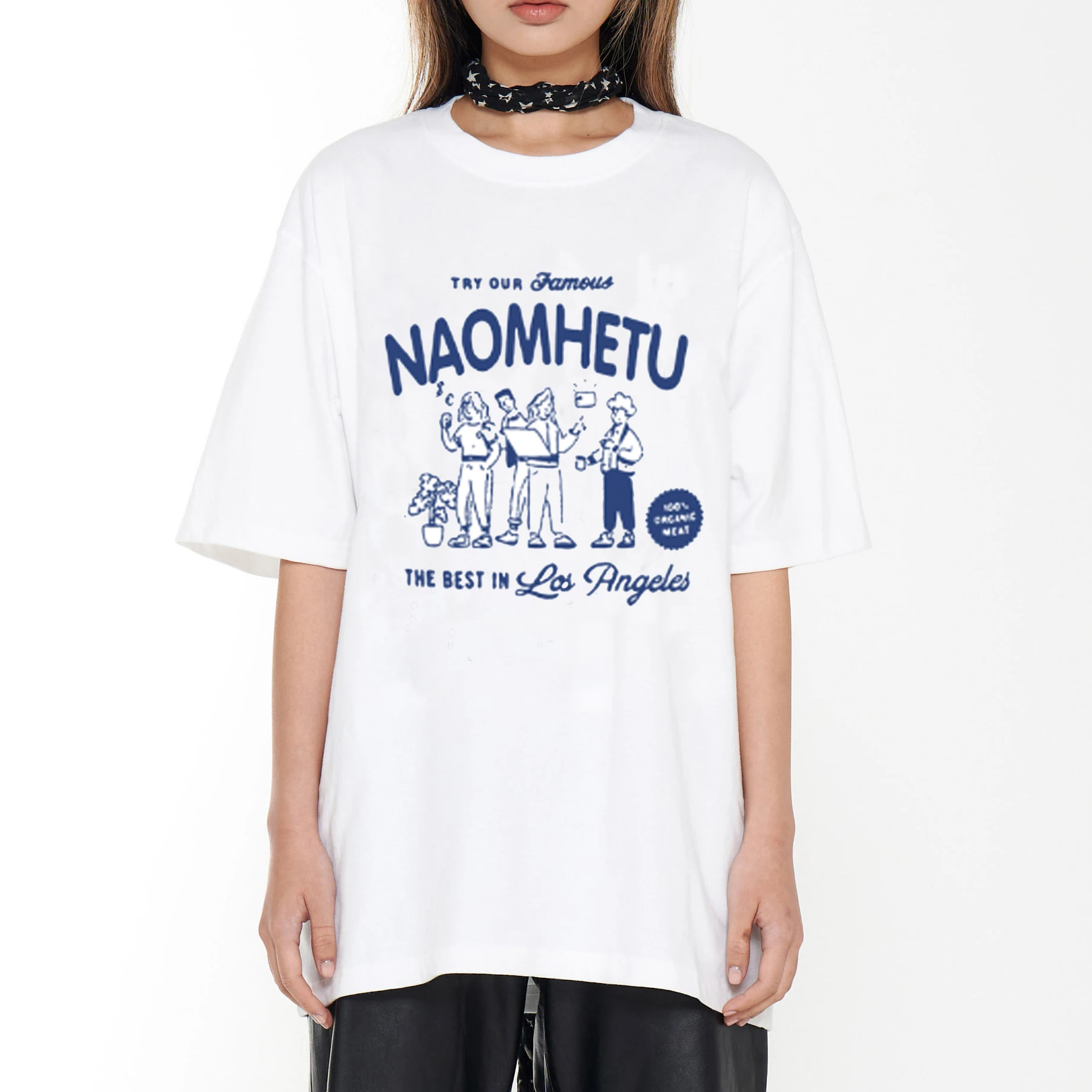 Летняя забавная футболка с принтом Naom для женщин, модная футболка, женские топы, футболки, женская футболка с коротким рукавом