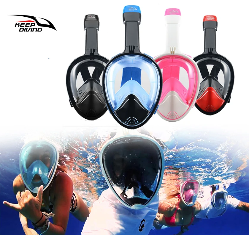 Маска для дайвинга, маска для подводного плавания, маска для подводного плавания с защитой от тумана, Маска для подводного плавания, для женщин, мужчин, детей, снаряжение для подводного плавания с трубкой Изображение 5 