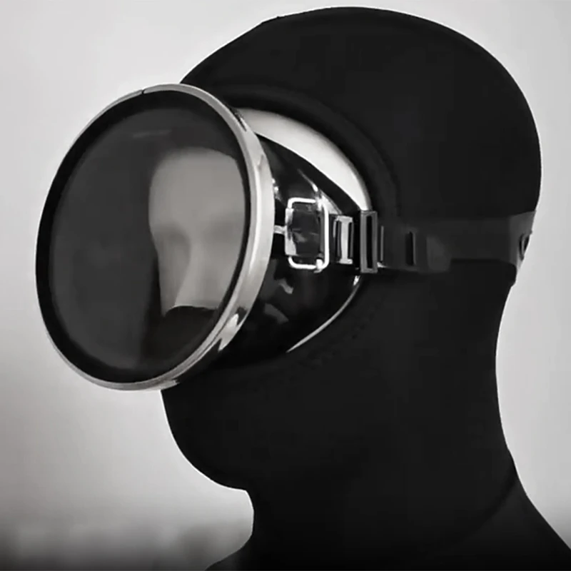Маска для фридайвинга с защитой от запотевания и водонепроницаемости в ретро-стиле, маска для подводного плавания, рыболовная маска, мужские плавательные очки, снаряжение для дайвинга Изображение 4 