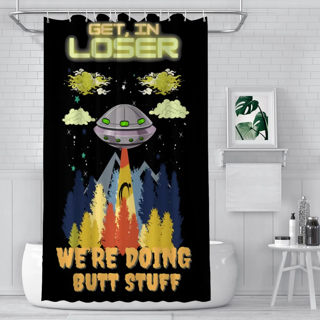 Материал UFO Занавески для душа в ванной Комнате Alien ET Space Водонепроницаемая Перегородка Уникальный домашний Декор Аксессуары для ванной комнаты