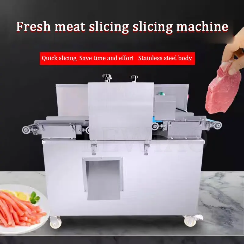 Машина для нарезки свежего мяса кубиками, машина для нарезки свинины на полоски, машина для нарезки полосок мяса Изображение 4 