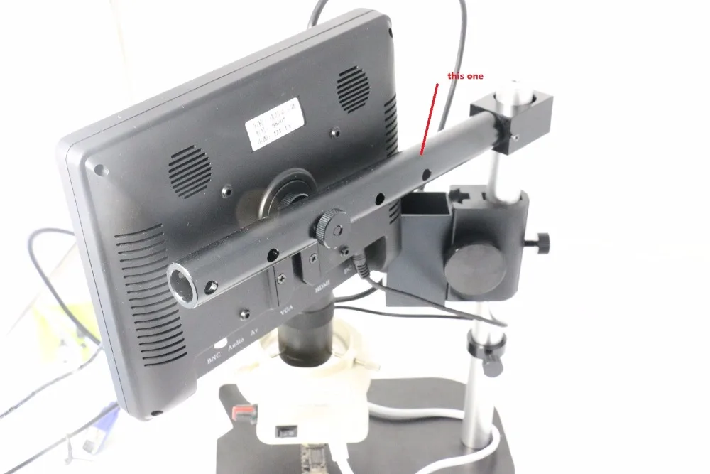 Металлическая наклейка для видеомикроскопа длиной 235 мм