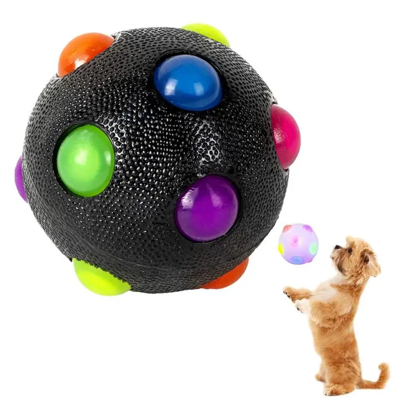 Мигающий звук для домашних животных, интерактивные игрушки, музыка, мигающий прыгающий вибрирующий мяч, игрушки, эластичный молярный мяч, игрушки, светящийся мяч, собака для собаки