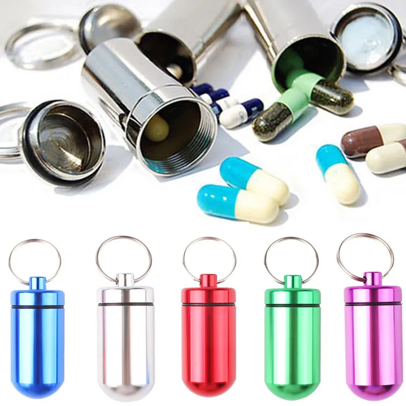 Мини Портативный Алюминиевый футляр для таблеток, Брелок для бутылочки, Наружный Карманный контейнер для защиты слуха, Затычки для ушей