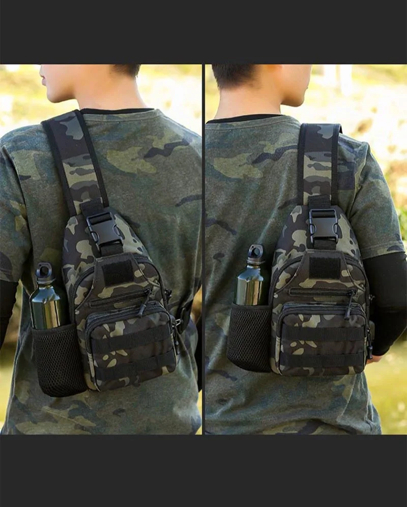 Многофункциональная военно-тактическая сумка через плечо, уличный велосипед, Спортивная дорожная сумка для пеших прогулок, Портативное снаряжение для охоты и кемпинга Изображение 5 