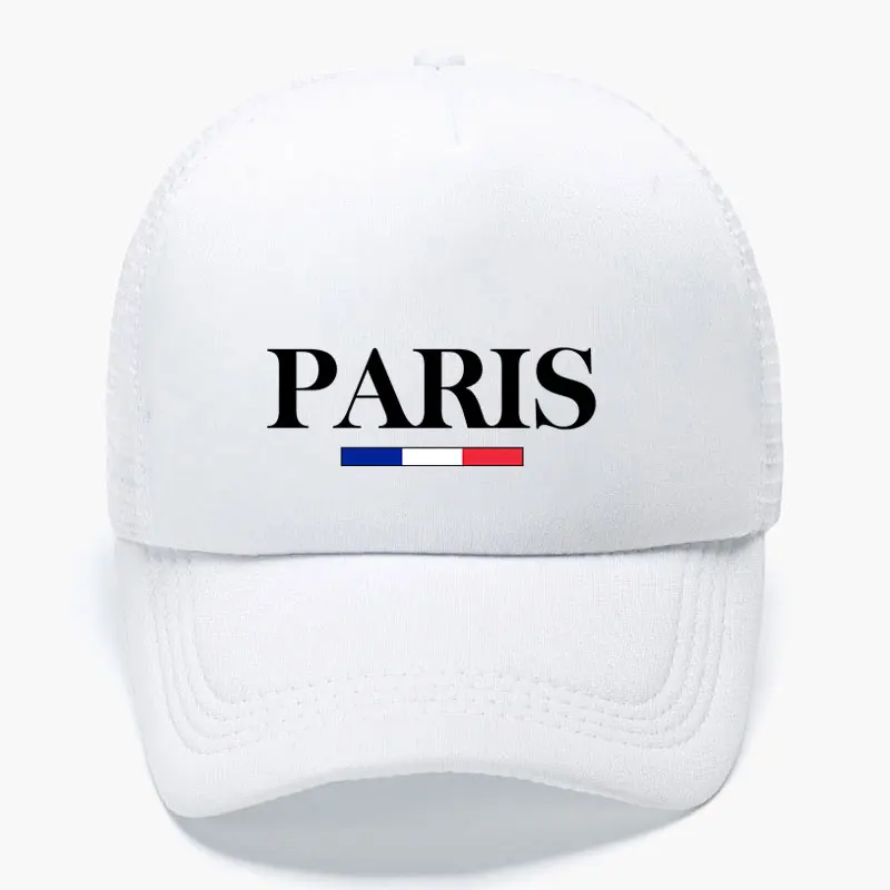 Модная Парижская кепка дальнобойщика из пеноматериала Унисекс, бейсбольная кепка для защиты от солнца, женская мужская повседневная сетчатая кепка рыбака, бейсболка с козырьком