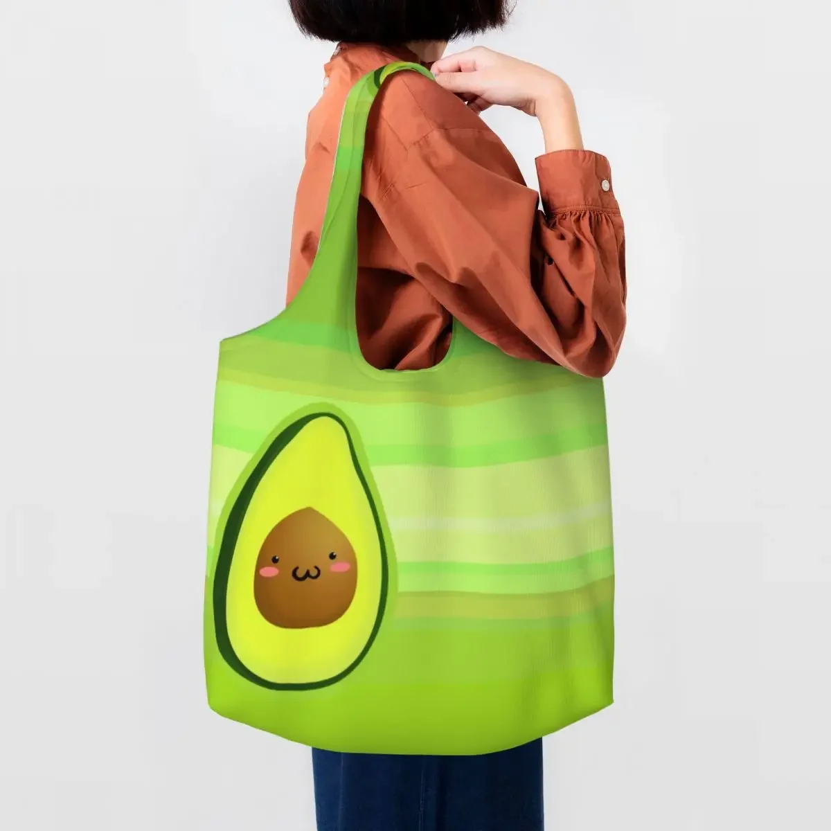 Модная забавная сумка для покупок из Авокадо, переработка фруктов, веганский холст, сумки для покупок, сумки для фотографий