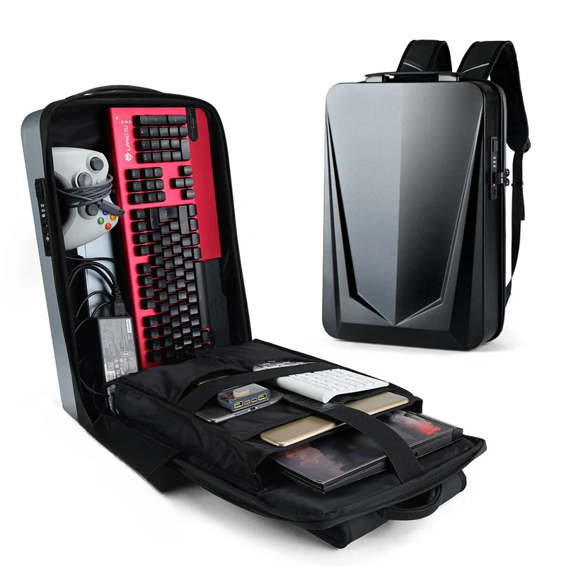 Модная игровая киберспортивная сумка для ПК с клавиатурой в твердом корпусе, рюкзак для ноутбука, водонепроницаемый деловой мужской рюкзак, сумка для студентов колледжа