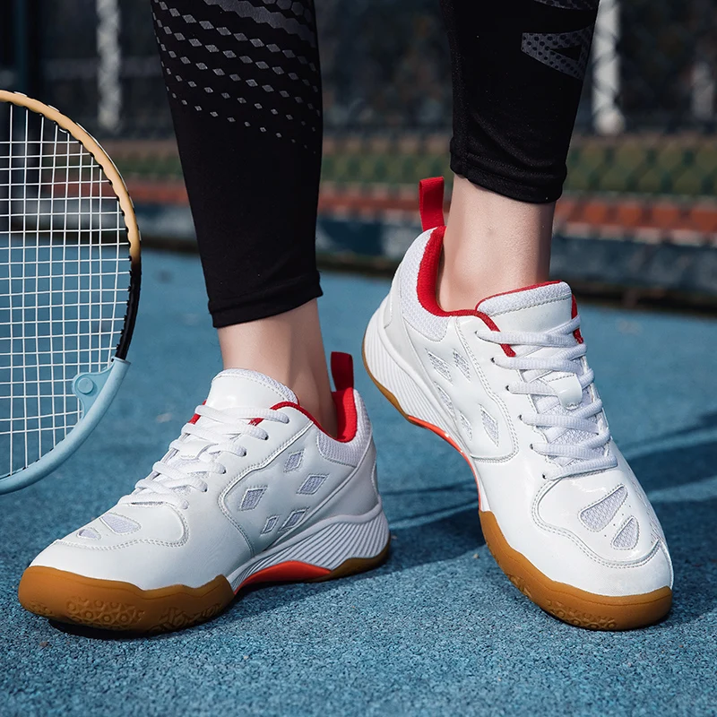 Модная повседневная легкая удобная спортивная обувь для бадминтона, мужская и женская обувь для бадминтона в одном стиле, обувь для настольного тенниса 36-46 Изображение 4 