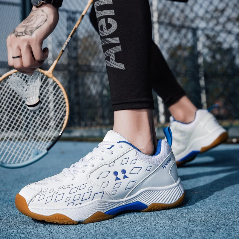 Модная повседневная легкая удобная спортивная обувь для бадминтона, мужская и женская обувь для бадминтона в одном стиле, обувь для настольного тенниса 36-46 Изображение 5 