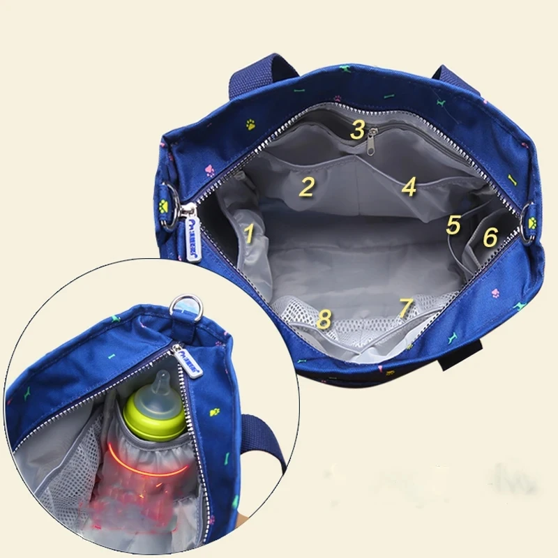 Модная сумка для беременных на молнии, сумка для подгузников с несколькими карманами, сумка для кормления ребенка, сумка для коляски, повседневная сумка через плечо для мамы Изображение 3 